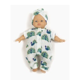 Ensemble lili et bandeau baby paon pour poupée babies minikane