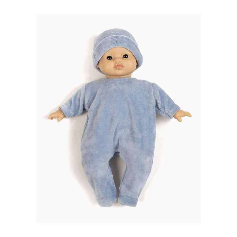 Dors bien en velours bleu ciel minikane