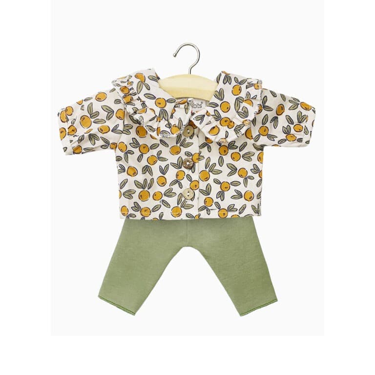 ensemble karina fleurs oranger legging minikane