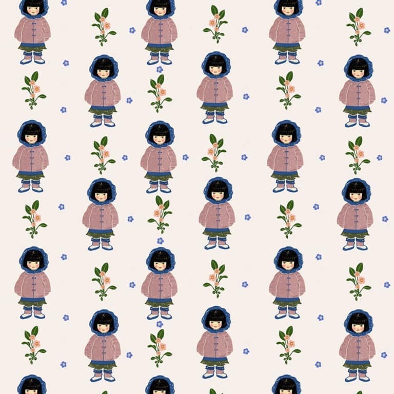 Motif Jade ensemble mazarine minikane