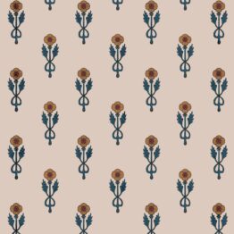 Motif fleurs nordiques minikane