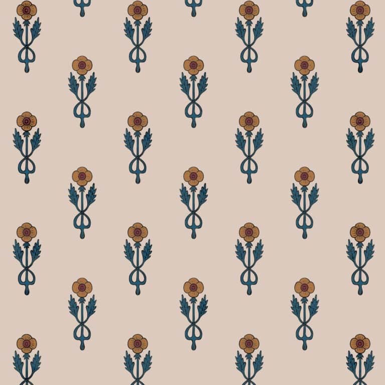 Motif fleurs nordiques minikane