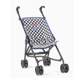 poussette racing damier noir et blanc minikane