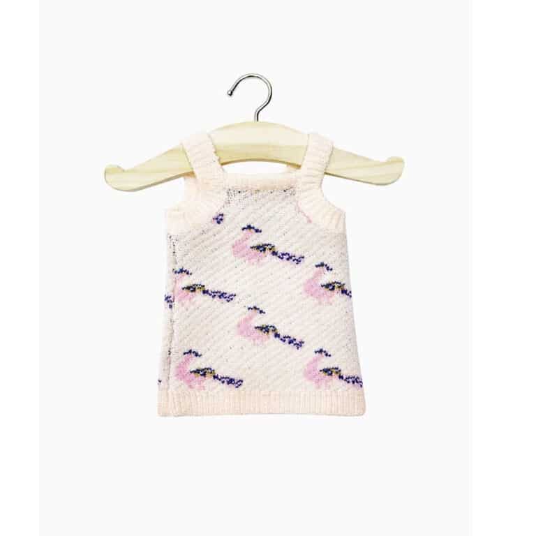 Robe gisèle en tricot peacocks minikane
