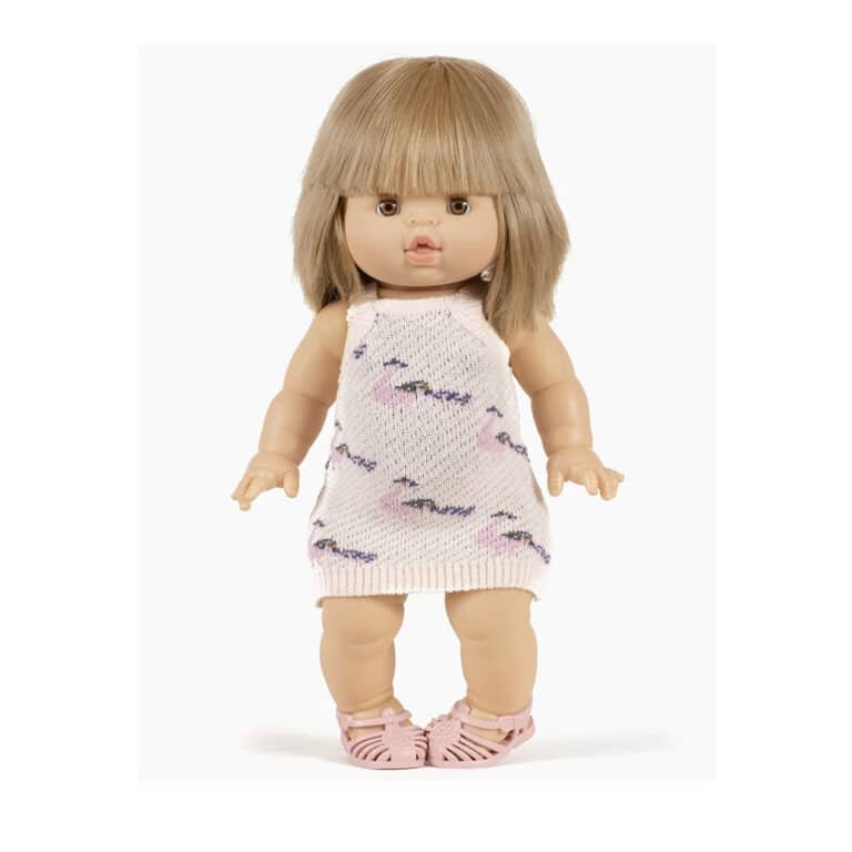 Robe gisèle en tricot peacocks minikane