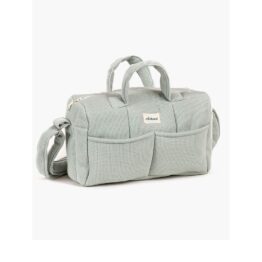 sac à langer maille nid d'abeille vert de gris