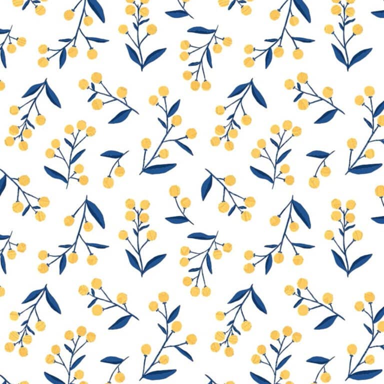 Motif mimosa Minikane