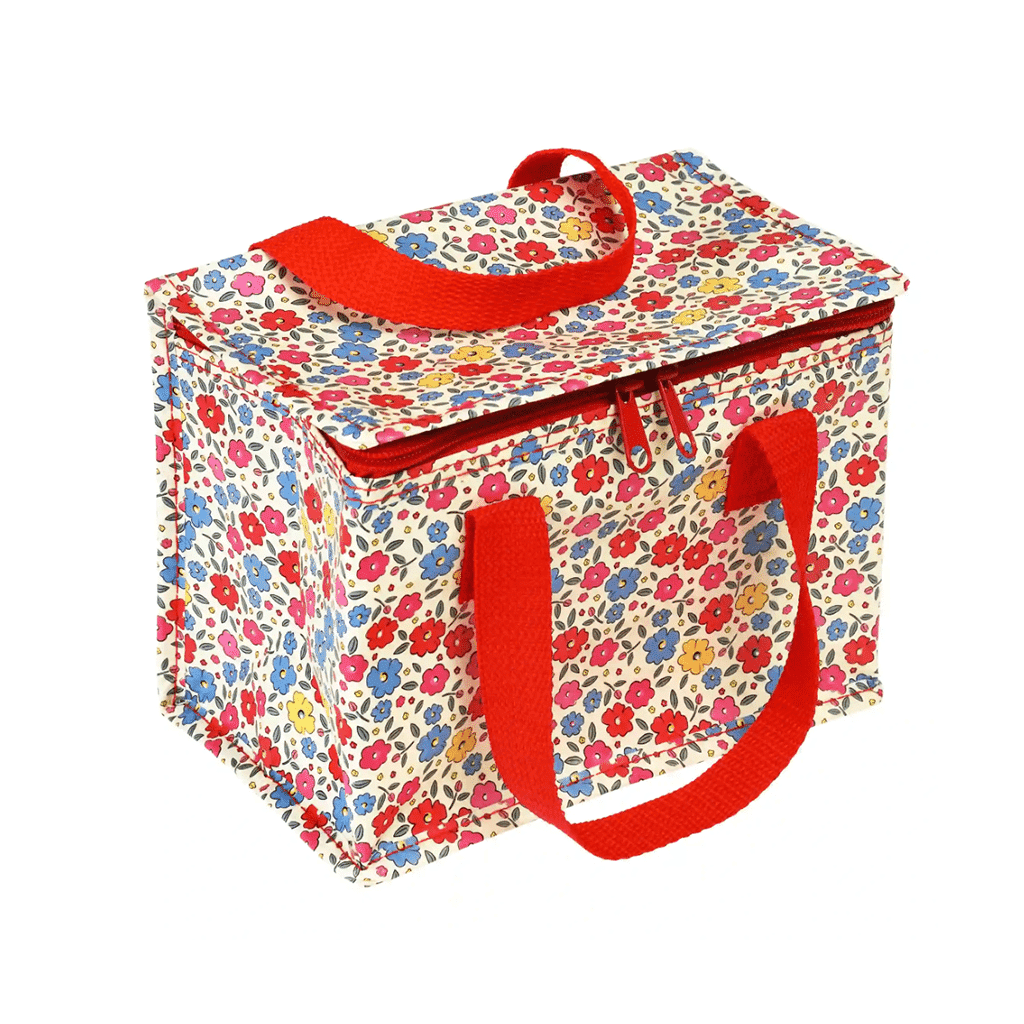 sac repas isotherme petites fleurs rl sur fond blanc