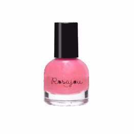 un coffret de deux vernis doré et rose Rosajou, vue sur le vernis rose sur fond blanc