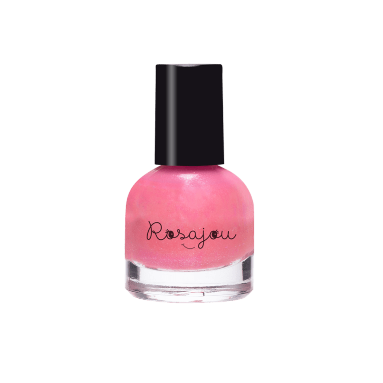 un coffret de deux vernis doré et rose Rosajou, vue sur le vernis rose sur fond blanc