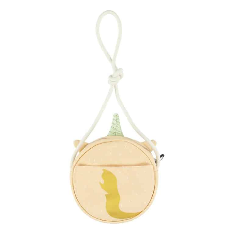 Un petit sac rond licorne, vue de face sur fond blanc