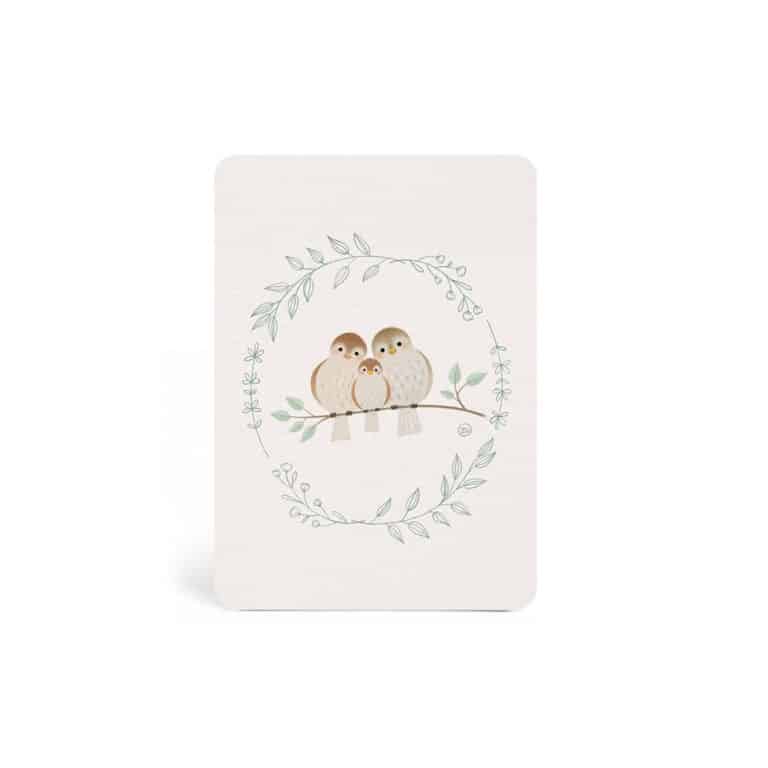 carte postale 3 moineaux zü