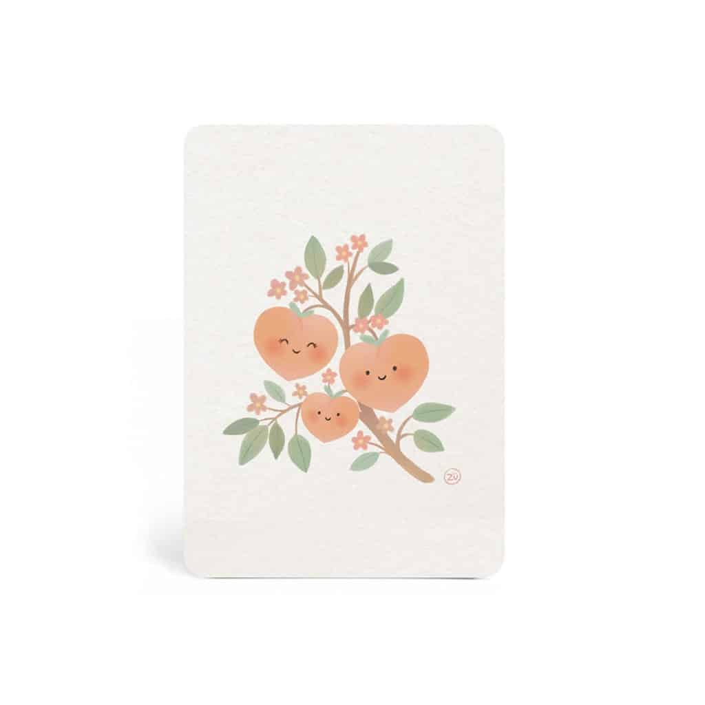 carte postale 3 pêches zü