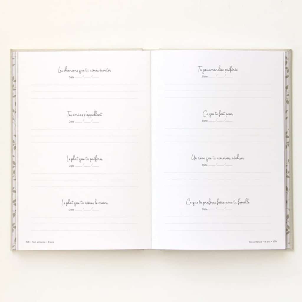 Livre ton histoires, tes 10 premières années zü