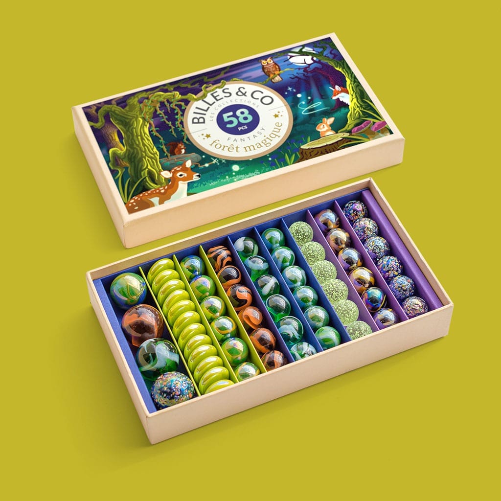 Grand Coffret De 58 Billes - Forêt Magique - Billes & Co