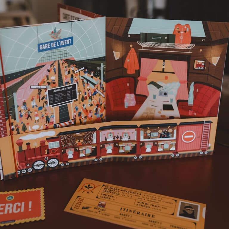 calendrier de l'avent train ambiance