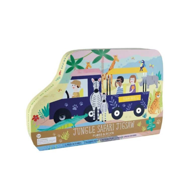 puzzle 20 pièces safari floss&rock sur fond blanc