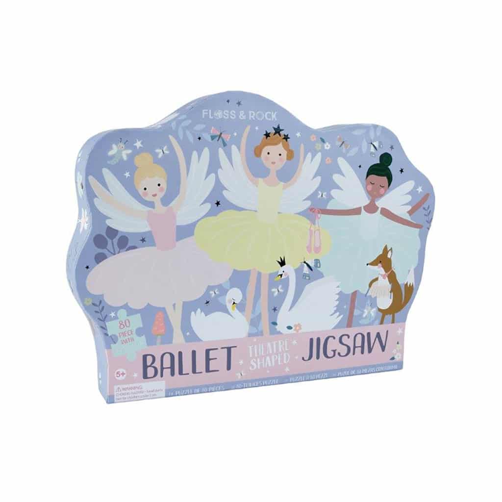 puzzle 80 pièces ballet floss&rock sr fond blanc