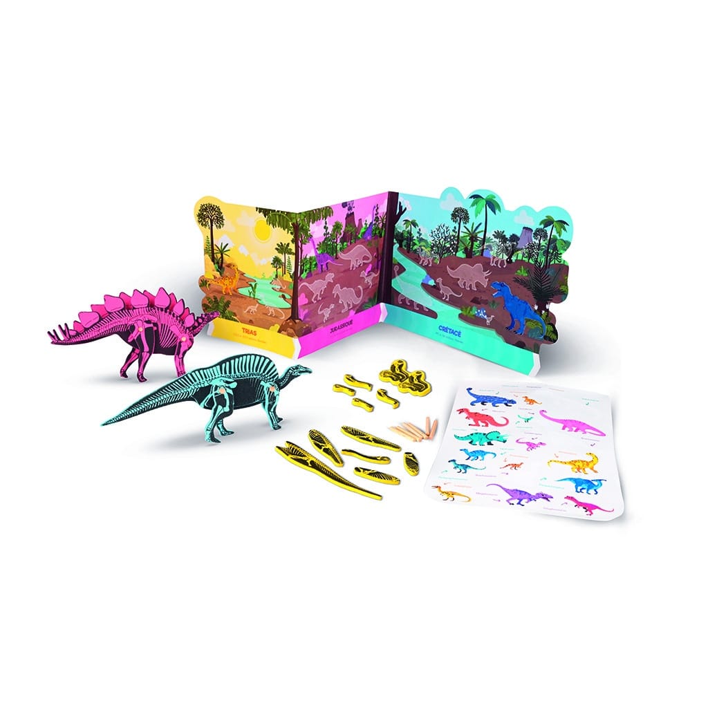 Kit collector éducatif pandacraft les dinosaures