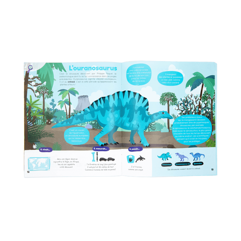 Kit collector éducatif pandacraft les dinosaures
