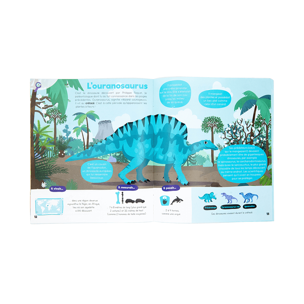Kit collector éducatif pandacraft les dinosaures