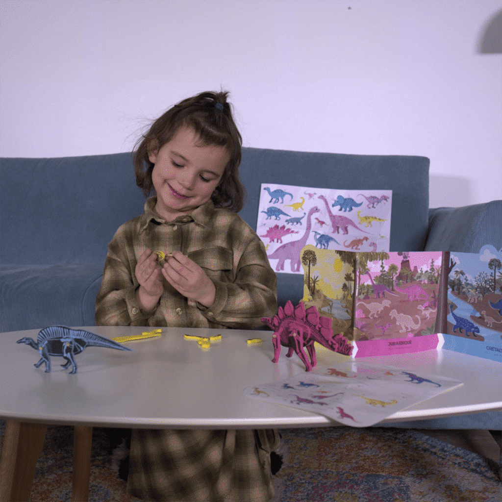 Kit collector éducatif pandacraft les dinosaures