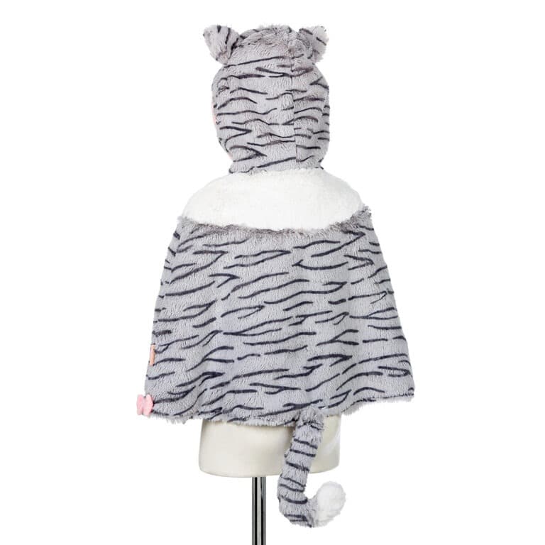 une cape chat de déguisement, vue de face sur fond blanc