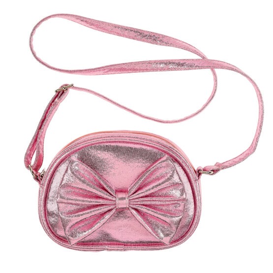 un sac à main cheline rose, vue de face sur fond blanc