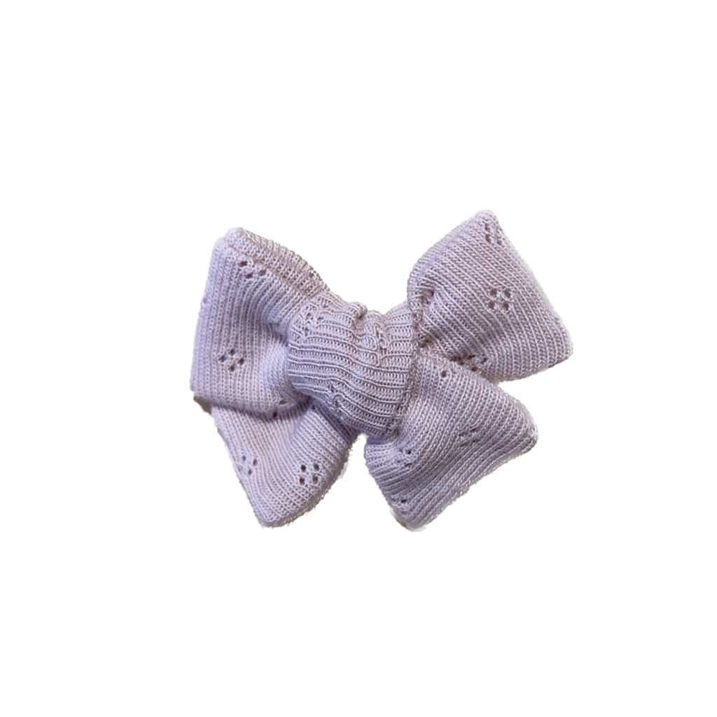 barrette noeud pointelle vieux rose