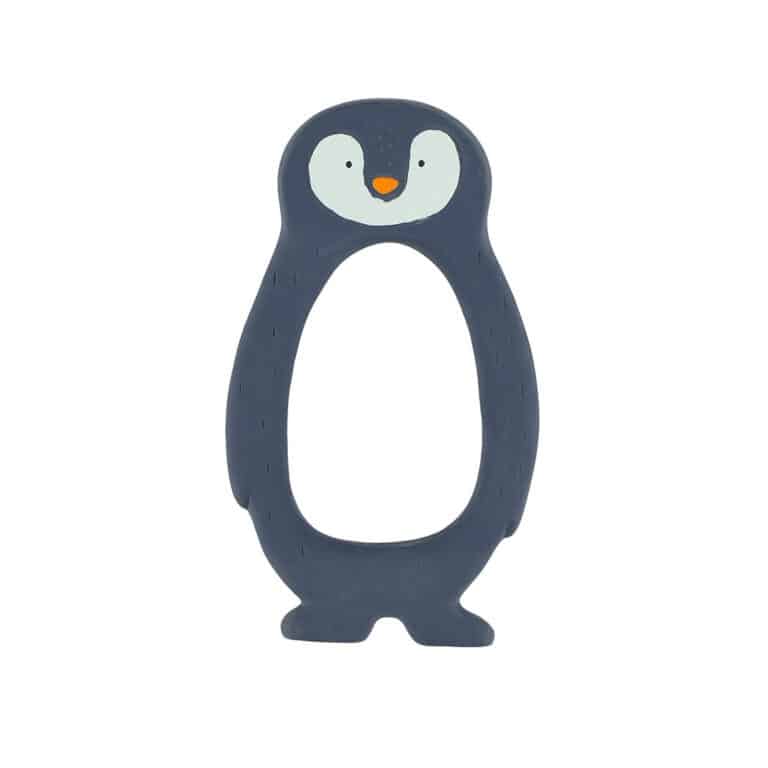 anneau dentition pingouin de face fond blanc