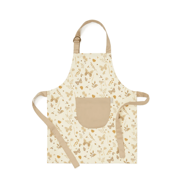 un tablier pour enfant papillon camcam, vue de face sur fond blanc