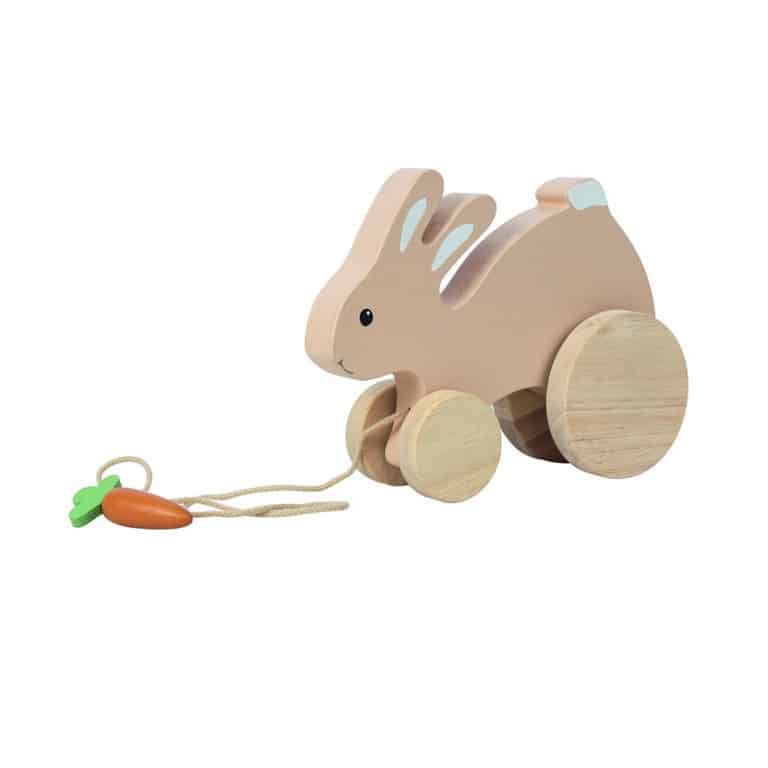 lapin à tirer en bois egmont toys