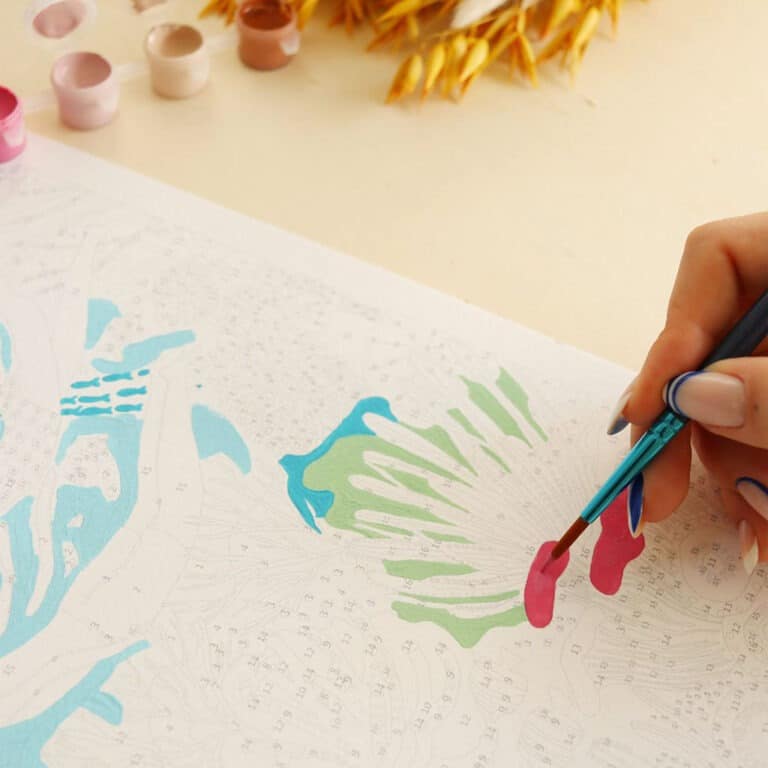 peinture au numéro coral reef la petite epicerie