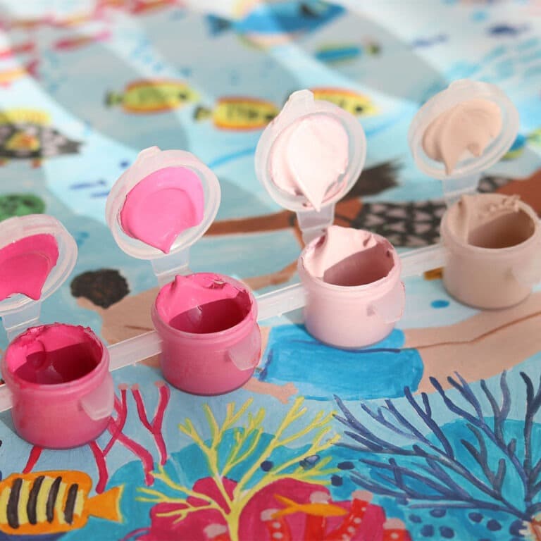 peinture au numéro coral reef la petite epicerie