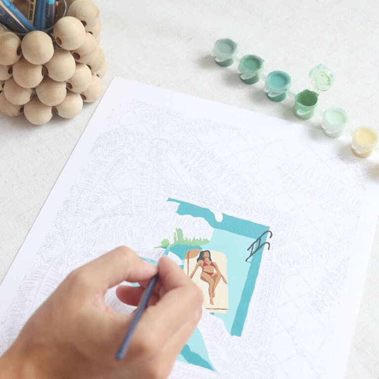 Peinture au numéro daydream petite épicerie