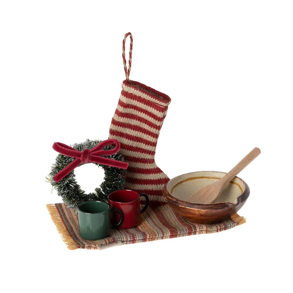 set accessoires noël chaleureux sans boîte