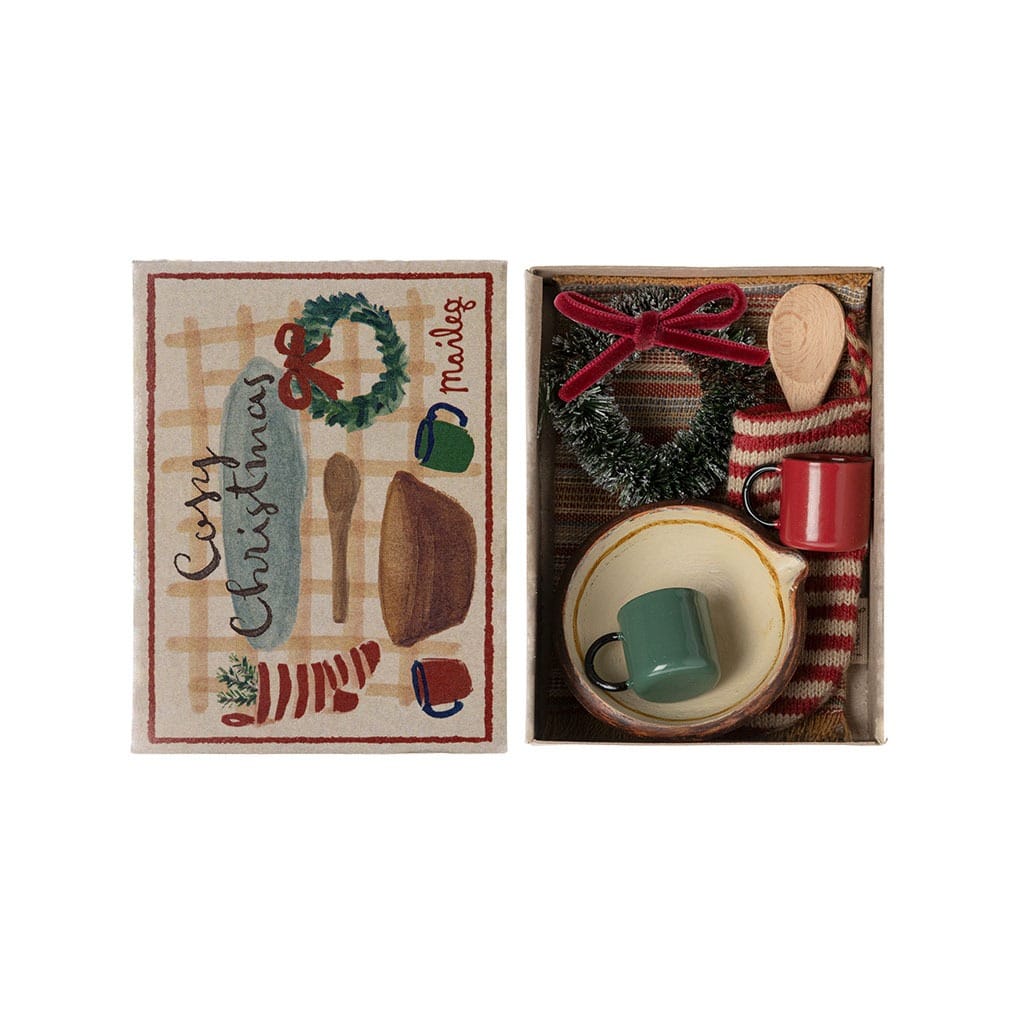 set accessoires noël chaleureux avec boîte