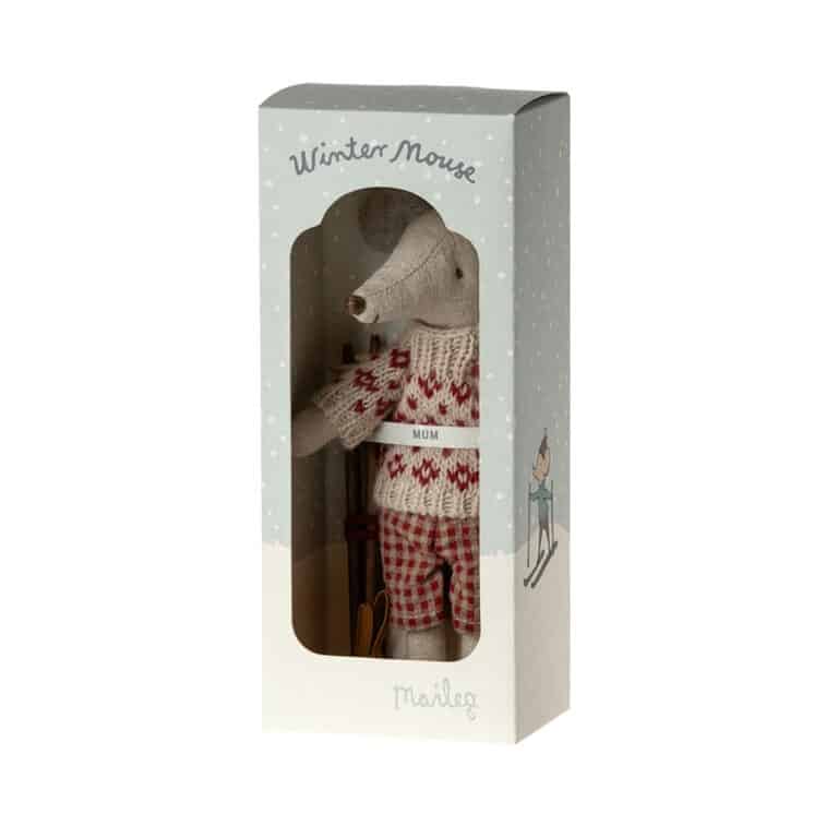 souris maman hiver maileg dans packaging