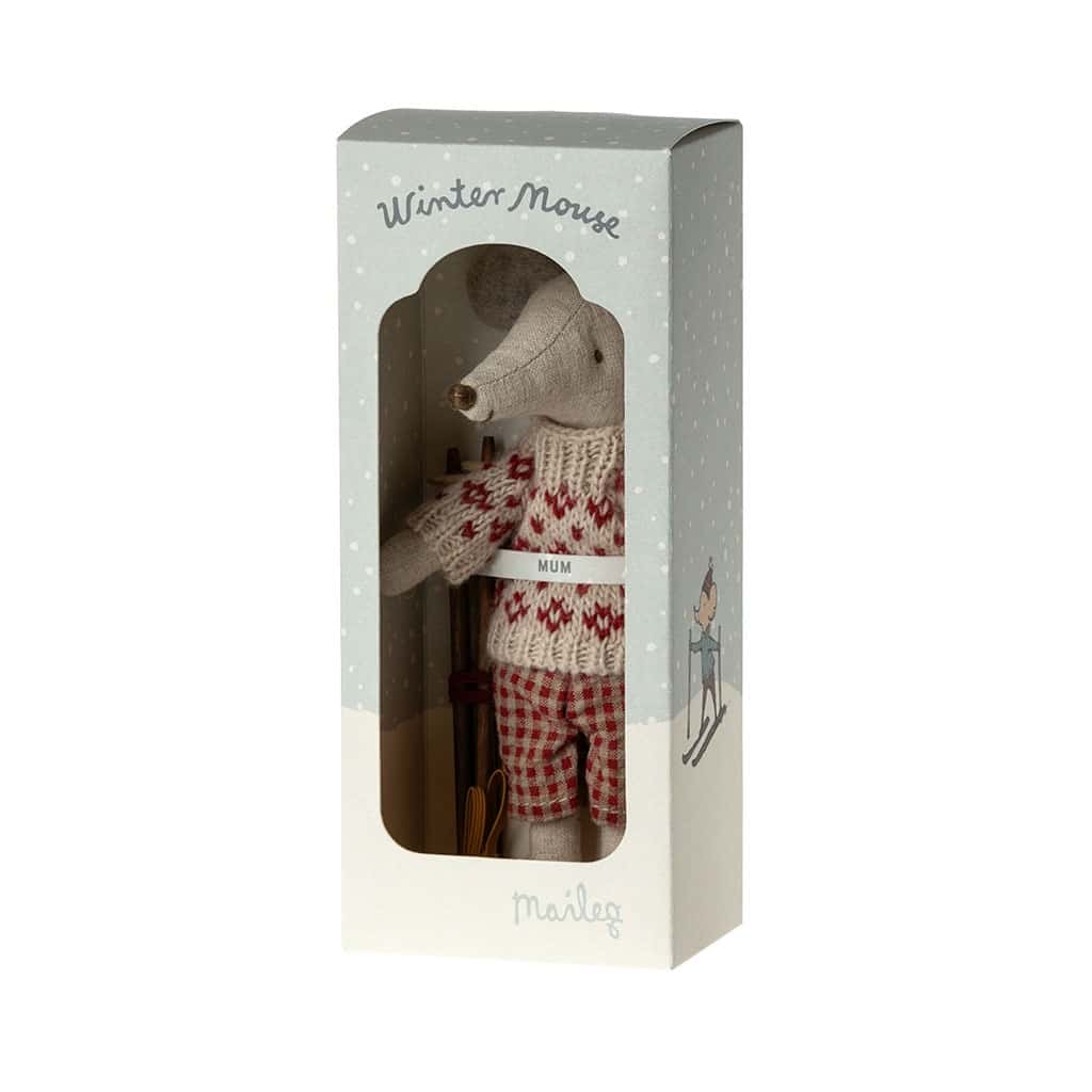 souris maman hiver maileg dans packaging