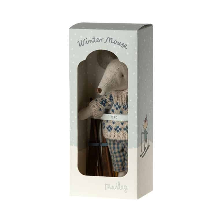 souris papa en hiver avec packaging