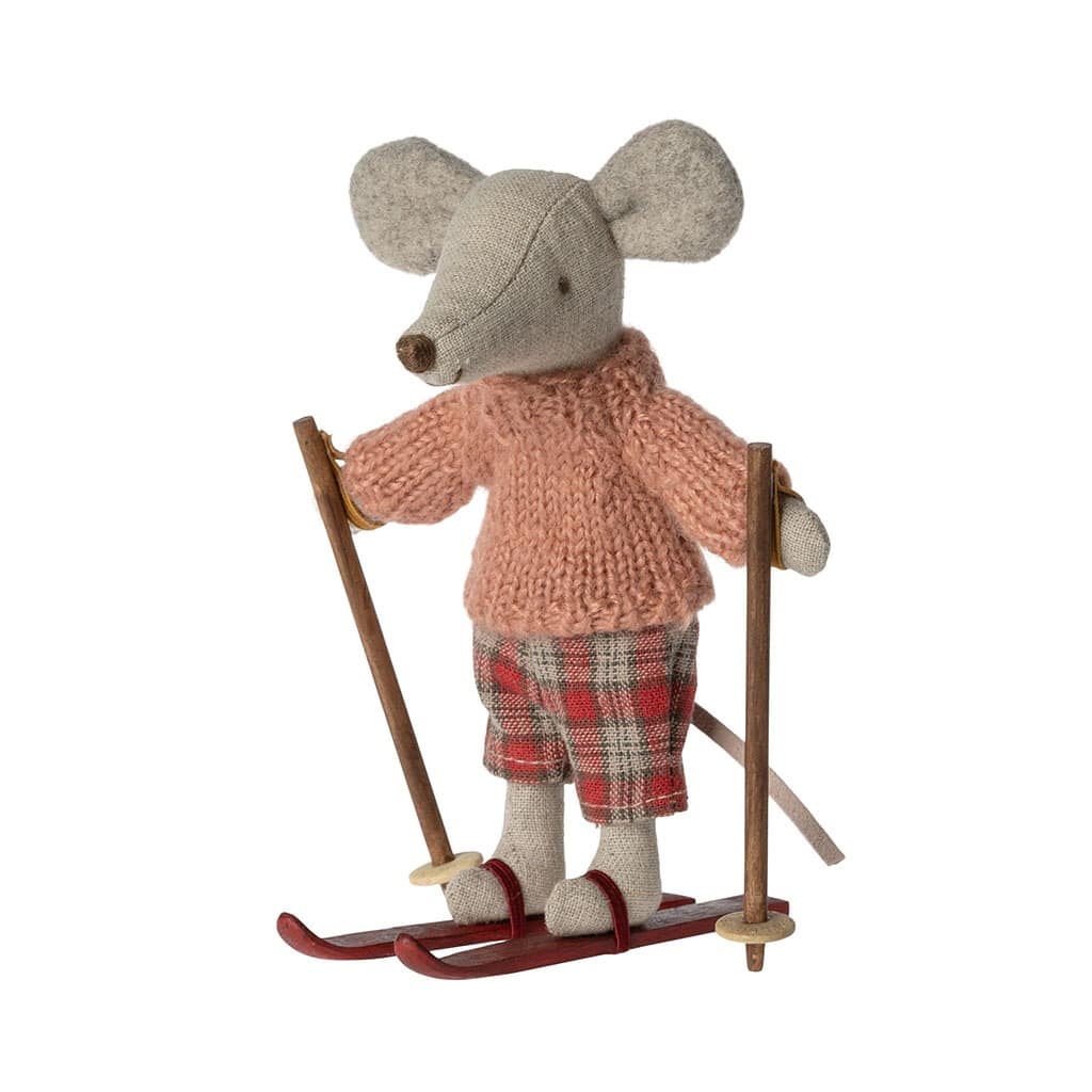 souris grande sœur hiver fond blanc