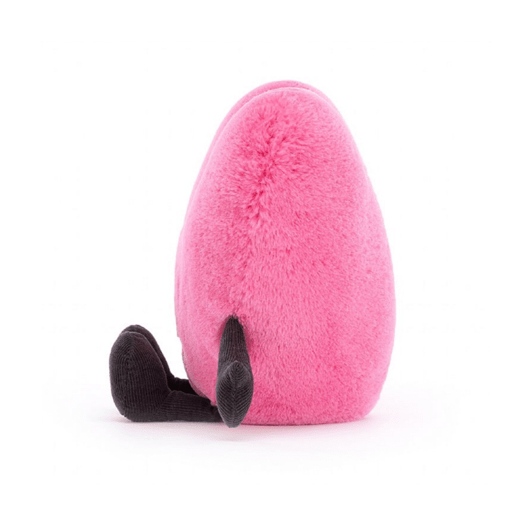 peluche jellycat petit coeur rose vue de profil sur fond blanc