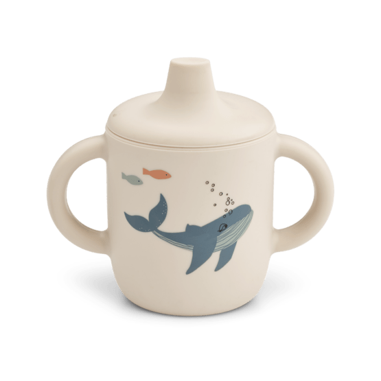 tasse en silicone avec anses animaux marins liewood