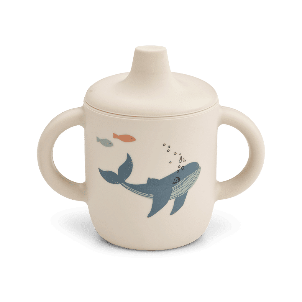 tasse en silicone avec anses animaux marins liewood