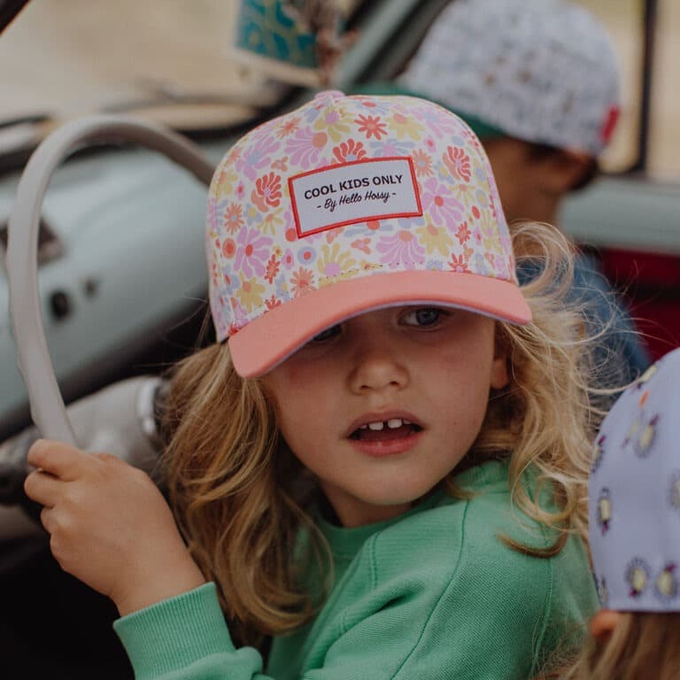 Casquette retro flowers hello hossy