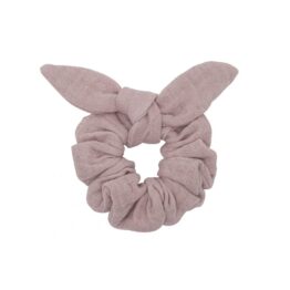 chouchou noeud rose pétale