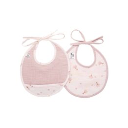 Lot de 2 bavoirs de naissance lovely blossom bb&co