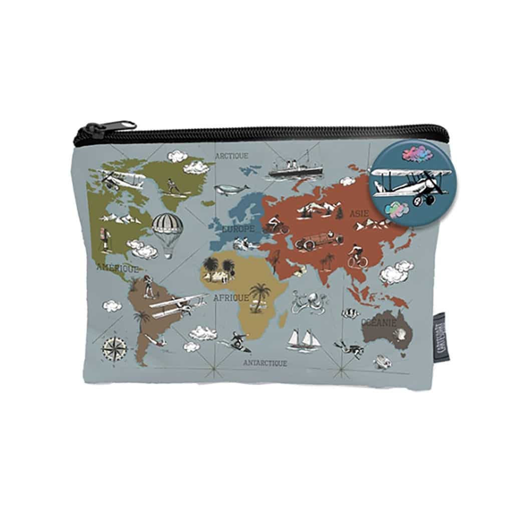 pochette explorateur cartes d'art sur fond blanc