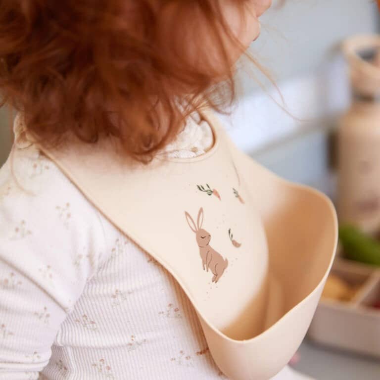 Bavoir en silicone lapins filibabba