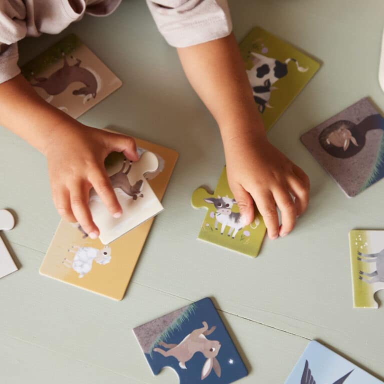 Puzzle 2 pièces animaux de la ferme